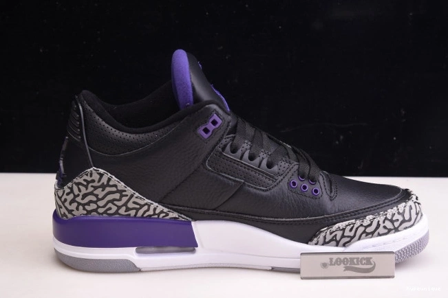HYPE CT8532-050 3 Black Purple Jordan Air Court Retro 0630
